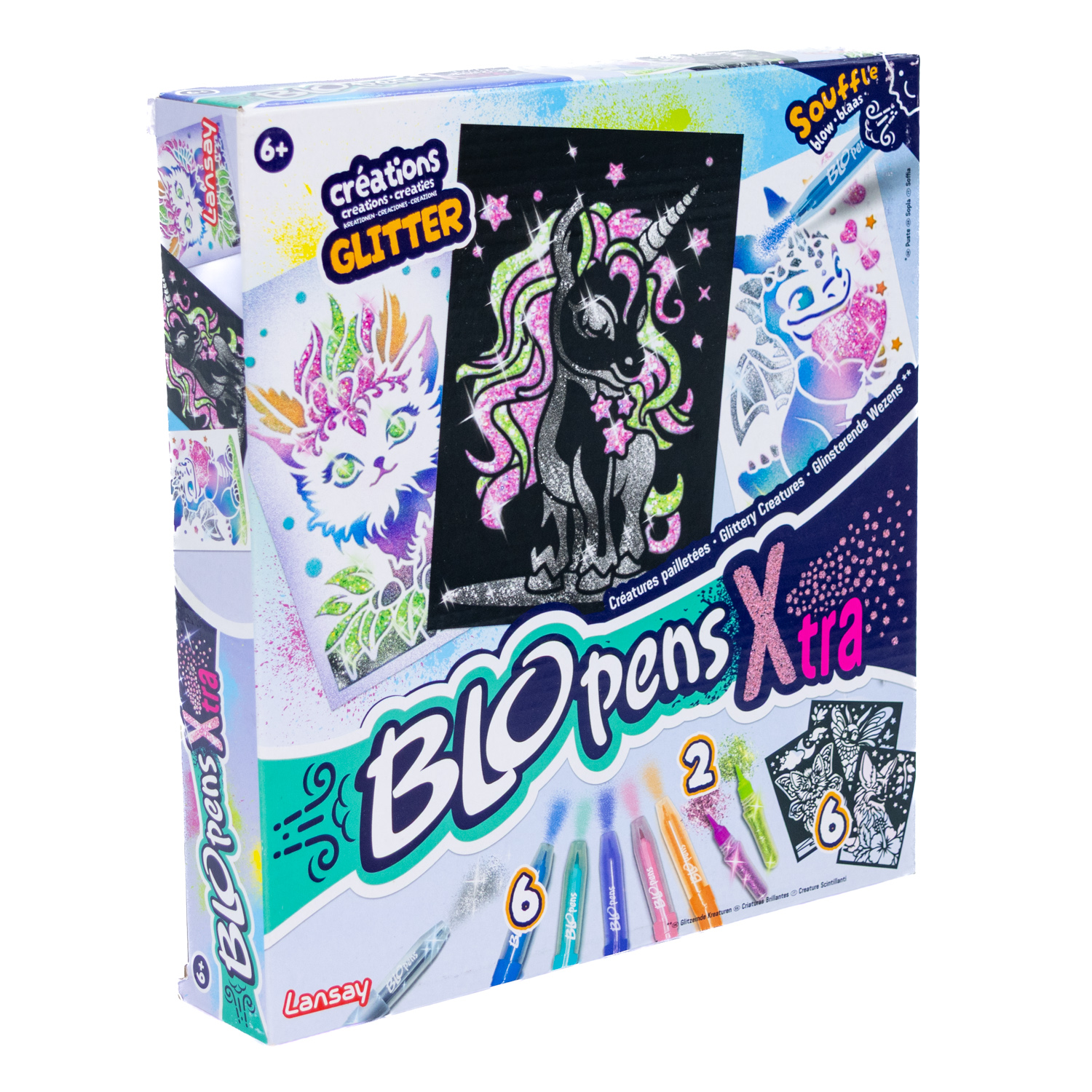 Lansay BLOPENS X-tra Sprühstifteset Glitzertiere Malset Deutsch 2025 | Neu & OVP