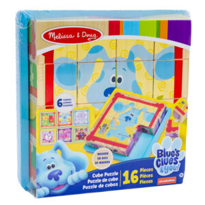 Melissa & Doug Blues Clues Holz Würfel Puzzle 16 Teile Cube Puzzle | Neu & OVP