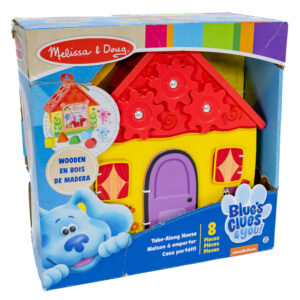 Melissa & Doug Blue's Clues & You Take Along House Holzspielzeug 8 Teile NEU OVP