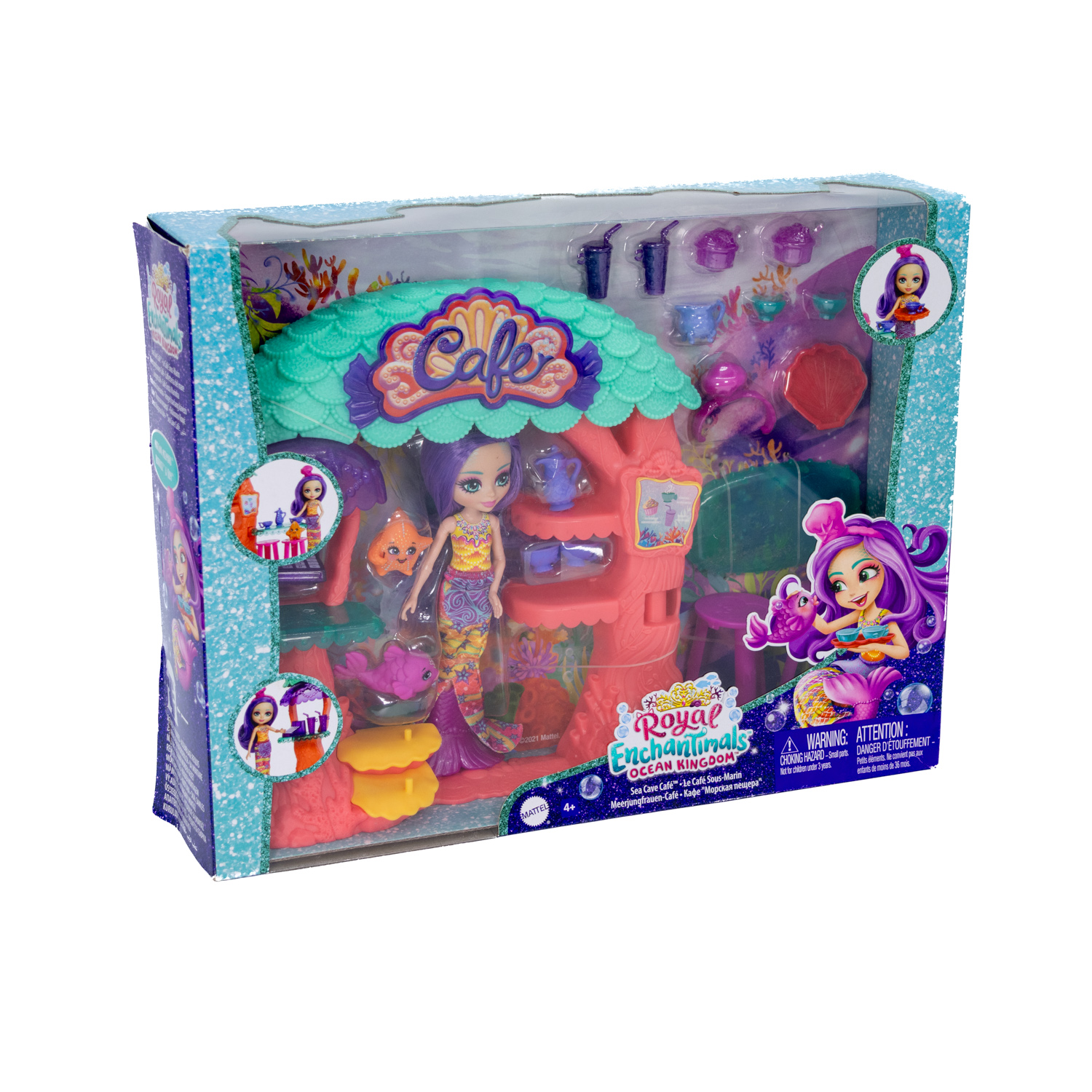 Enchantimals Royal Ocean Kingdom Meerjungfrauen-Café Spielset Mermaid Neu & OVP