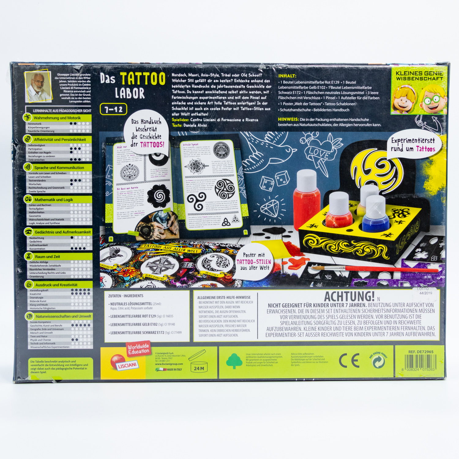 Lisciani Das Tattoo Labor Experimentierset Kinder Kreativset Tattoos | Neu & OVP – Bild 2