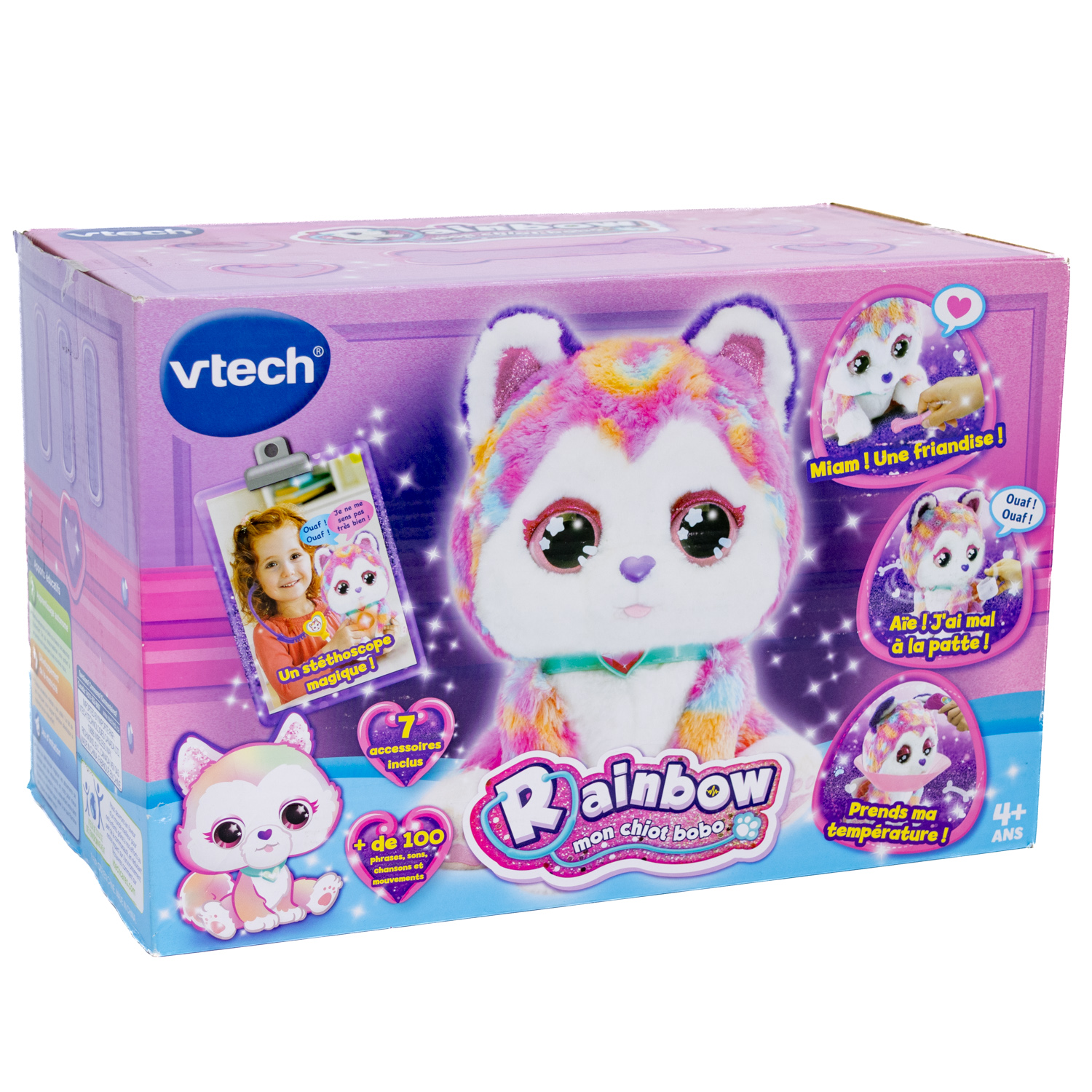 VTech Rainbow Mon Chiot Bobo Interaktiver Plüsch Hund Französisch | NEU & OVP