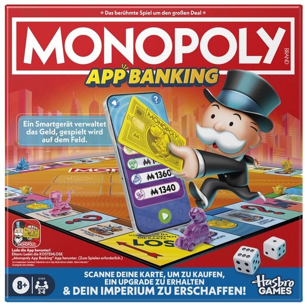 Hasbro Games MONOPOLY App Banking - Brettspiel Gesellschaftsspiel | 8+ Neu & OVP